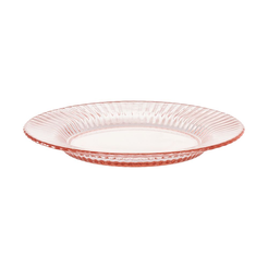 Talerzyk deserowy szklany różowy 21 cm RAGGIO
