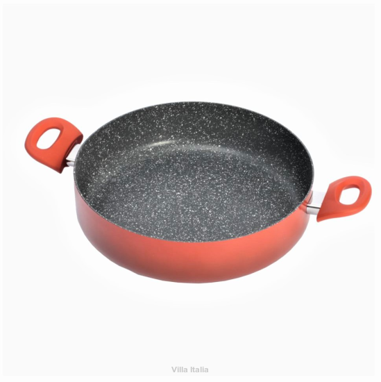 Garnek niski czerwony 28 cm HOTSTONE