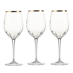 Kieliszki do wina czerwonego 6 sztuk MONALISA Gold