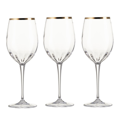 Kieliszki do wina czerwonego 6 sztuk MONALISA Gold