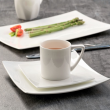 Talerzyk deserowy kwadratowy porcelanowy 20 x 20 cm MIAMI WHITE 2