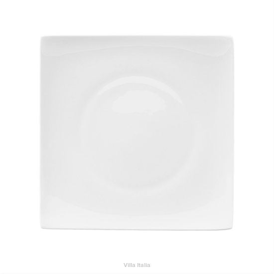 Talerzyk deserowy kwadratowy porcelanowy 20 x 20 cm MIAMI WHITE