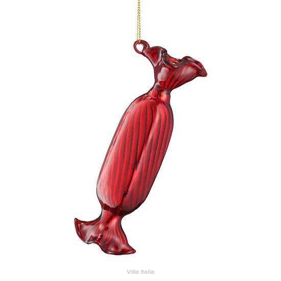 bombka 12 cm czerwona w kształcie cukierka
