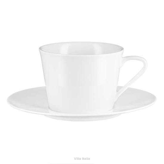 Filiżanka do kawy lub herbaty porcelanowa 270 ml ze spodkiem CENTRO