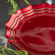 Komplet talerzyków deserowych czerwonych 21 cm 6 sztuk ALICE 2