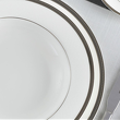 Talerze głębokie porcelanowe z platyną