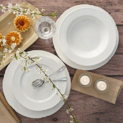 Serwis obiadowy porcelanowy na 12 osób LOZANO