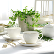 Serwis kawowy porcelanowy na 12 osób BOSTON GOLD 2