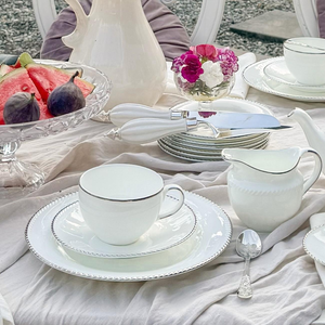 Serwis kawowy porcelanowy na 6 osób FLORIAN