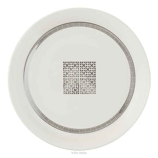 Talerz do zupy z platynową dekoracją