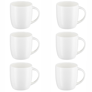 Zestaw kubków porcelanowych 6 sztuk 350 ml BOSTON WHITE