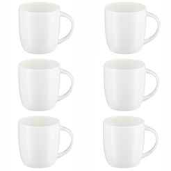 Zestaw kubków porcelanowych 6 sztuk 350 ml BOSTON WHITE