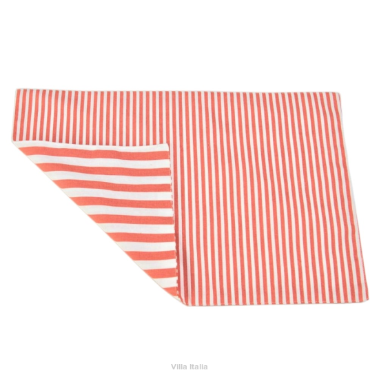 Podkładka dwustronna paski i prążki 33x50 cm pomarańczowa LINEA