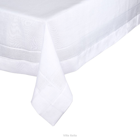 Biały elegancki obrus do jadalni