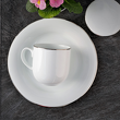Kubek do kawy herbaty 350 ml porcelanowy PLUS PLATIN 6
