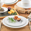 Talerz deserowy śniadaniowy 21,5 cm porcelanowy PLUS WHITE 3