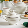 duża cukiernica porcelanowa z platyną