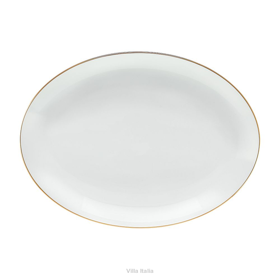 półmisek porcelanowy ze złotą obwódką