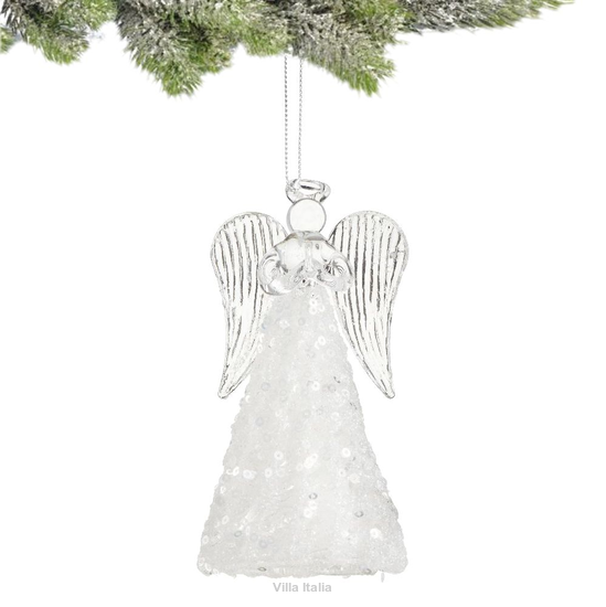 anioł ozdoba choinkowa szklana
