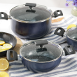 Garnek z pokrywką 24 cm 5 l ceramiczny LADY BLUE 3