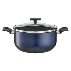 Garnek z pokrywką 24 cm 5 l ceramiczny LADY BLUE