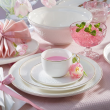 Serwis obiadowo kawowy na 6 osób porcelanowy IDALIA 12