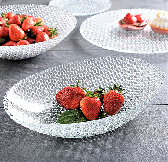 salaterka owalna przezroczysta 32 cm