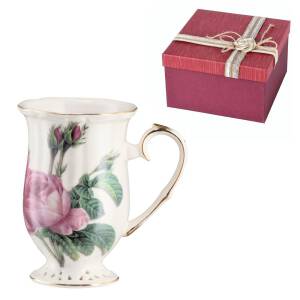 Kubek porcelanowy ROSE Ivory w pudełku prezentowym