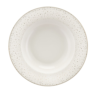 Talerz głęboki porcelanowy złota linia 22 cm GOLDEN SAND