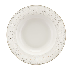 Talerz głęboki porcelanowy złota linia 22 cm GOLDEN SAND