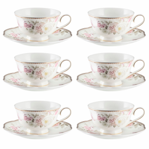 Komplet filiżanek porcelanowych 200 ml 6 szt. MARGARET