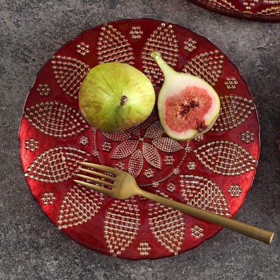 Talerzyk deserowy szklany 19 cm MIMOZA