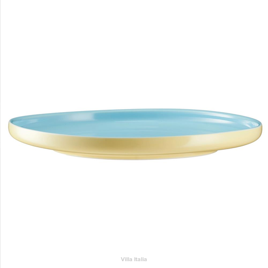 Talerz płytki niebieski porcelanowy 