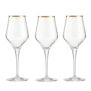 Kieliszki do białego wina 330 ml 6 sztuk CONTESSA Gold