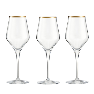 Kieliszki do białego wina 330 ml 6 sztuk CONTESSA Gold