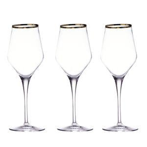 Kieliszki do białego wina 330 ml 6 sztuk CONTESSA Gold