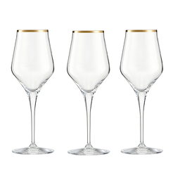 Kieliszki do białego wina 330 ml 6 sztuk CONTESSA Gold