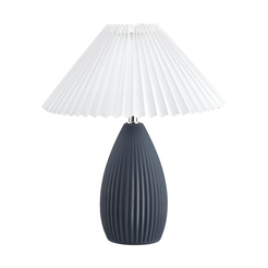 Lampa stołowa z szarą porcelanową podstawą 42 cm PLAZZA