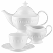 Serwis obiadowo kawowy na 6 osób porcelanowy MESYNA WHITE 19