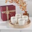 Zestaw 4 kubków porcelanowych TEO z platyną w pudełku prezentowym 2