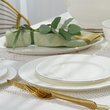 Talerz płytki porcelanowy złota linia 27 cm MESYNA GOLD 1