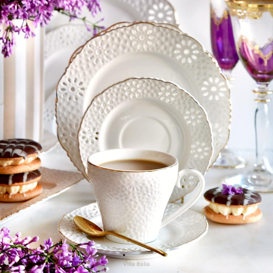 elegancki zestaw obiadowo kawowy