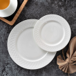 Serwis obiadowy Komplet talerzy porcelanowych dla 12 osób ROMA white 5