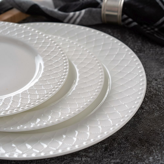 elegancki zestaw talerzy porcelanowych Villa Italia