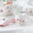 kubek w kwiaty porcelanowy
