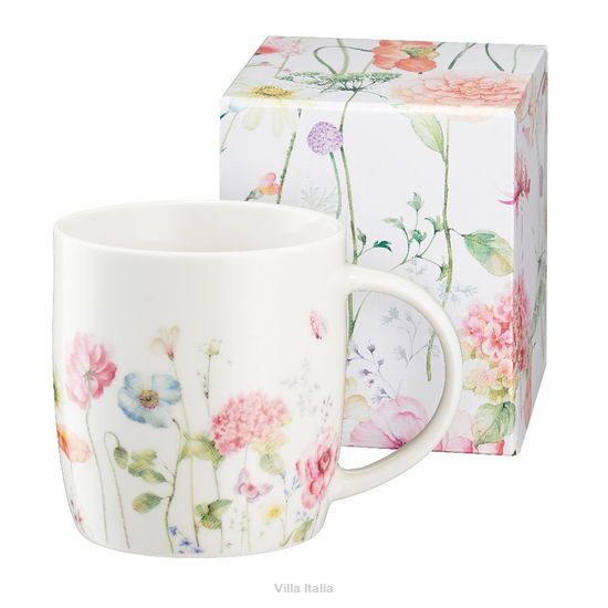 kubek w kwiaty na prezent