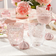 Kieliszki do wody różowe 280 ml 6 sztuk MERIDA 5