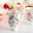 kubek porcelanowy w kwiaty na prezent