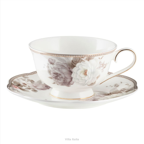 filiżanka do herbaty porcelanowa w kwiatki
