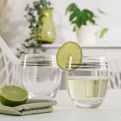 Zestaw szklanek 430 ml 6 sztuk VOLARE PLATIN